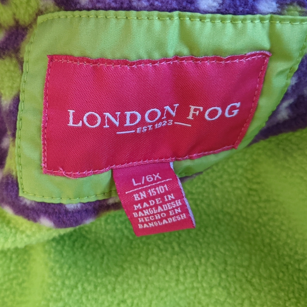 London Fog girl jacket size L 6X - Picture 9 of 10